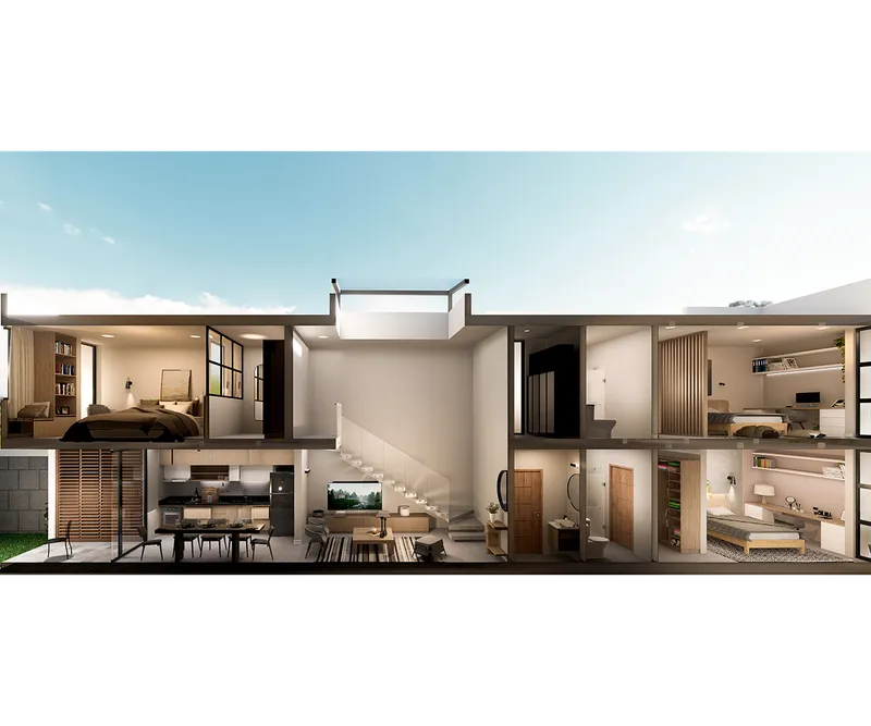 Vista del proyecto casa miguel n lira