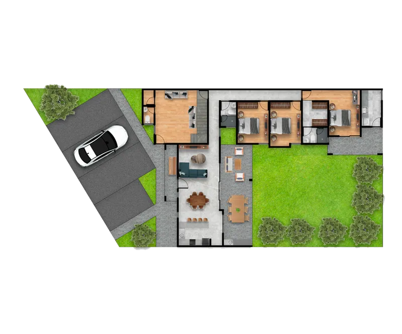 Vista del proyecto casa parque industrial