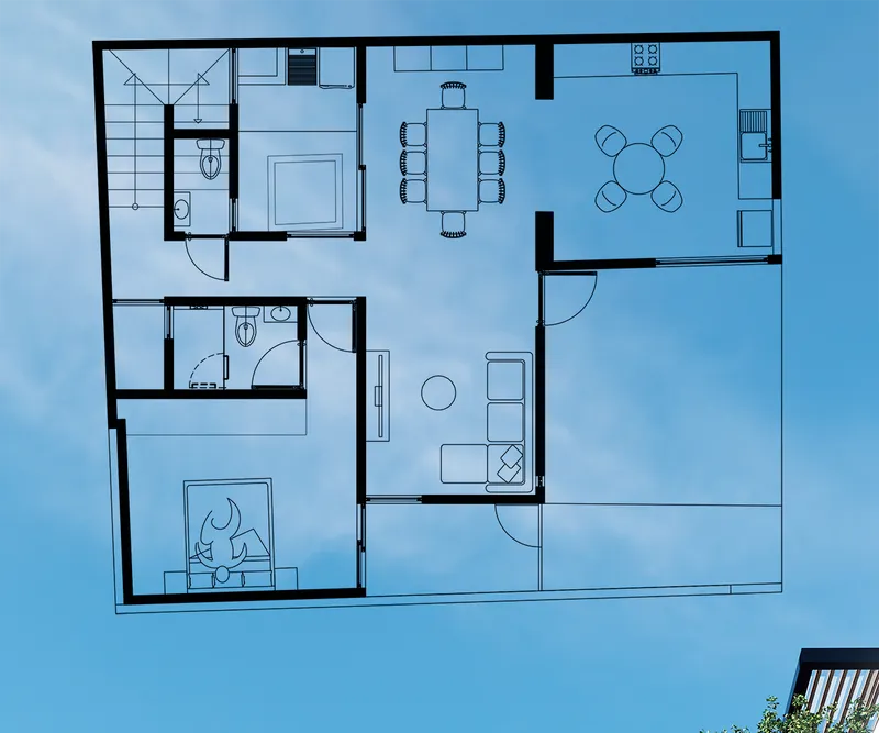 Vista del proyecto casa perez juarez