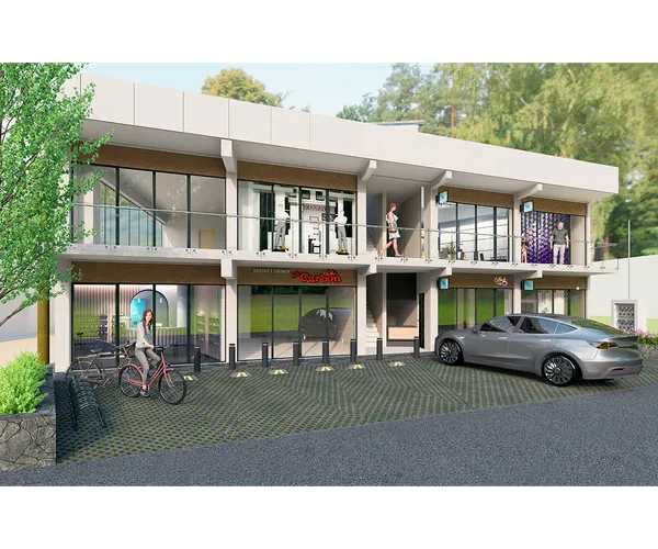 Vista del proyecto comercial real la posta