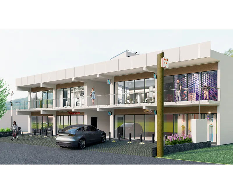 Vista del proyecto comercial real la posta